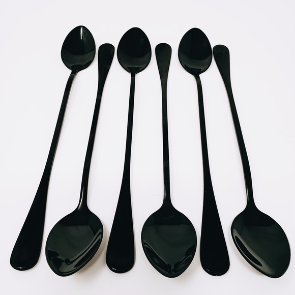 Other - New Stainless Steel Black Spoons - Set of 6
